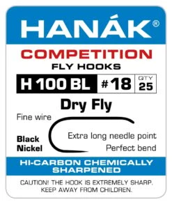 Hanak 100 BL Dry Fly Hook - Funky Fly Tying