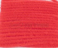 Hareline Fine Chenille - Funky Fly Tying -Fly Fishing Supplies Store Hareline Fine Chenille Fluo Fire Orange