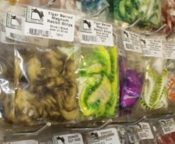 Hareline Magnum Cut Tiger Barred Zonkers - Funky Fly Tying