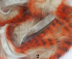 Hareline Magnum Cut Tiger Barred Zonkers - Funky Fly Tying -Fly Fishing Supplies Store Hareline Magnum Cut Tiger Barred Zonkers Black Orange over Tan 2