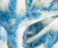 Hareline Tiger Barred Rabbit Zonker Strips - Funky Fly Tying -Fly Fishing Supplies Store Hareline Magnum Cut Tiger Barred Zonkers Blue Black over White