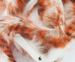 Hareline Tiger Barred Rabbit Zonker Strips - Funky Fly Tying -Fly Fishing Supplies Store Hareline Magnum Cut Tiger Barred Zonkers Hot Orange Black over White