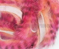 Hareline Magnum Cut Tiger Barred Zonkers - Funky Fly Tying -Fly Fishing Supplies Store Hareline Magnum Cut Tiger Barred Zonkers Hot Pink Brown over Shrimp Pink 3