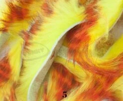 Hareline Magnum Cut Tiger Barred Zonkers - Funky Fly Tying -Fly Fishing Supplies Store Hareline Magnum Cut Tiger Barred Zonkers Orange Black over Fl Yellow 2