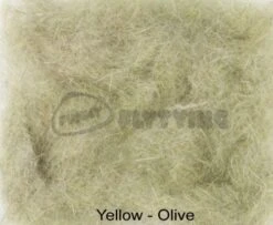 Hemingway's Hare's Plus Dubbing Packets - Funky Fly Tying -Fly Fishing Supplies Store Hemingways Hares Plus Dubbing Packets Yellow Olive 1