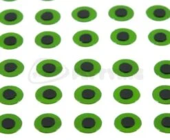 Funky Holographic Green Tape Eyes Pack 30 - Funky Fly Tying