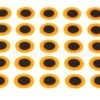 Funky Hot Orange Tape Eyes Pack 50 - Funky Fly Tying