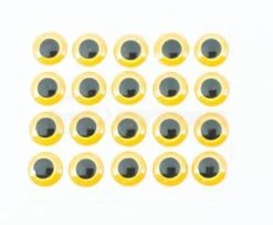 Funky Hot Orange/Yellow 3D Eyes - Funky Fly Tying -Fly Fishing Supplies Store Hot Orange Yellow 3D Eyes 1