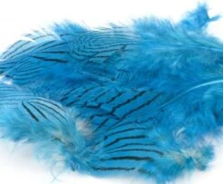 Nature's Spirit Silver Pheasant Body Feathers (Discontinued) - Funky Fly Tying -Fly Fishing Supplies Store Natures Spirit Silver Pheasant Body Feathers Discontinued Fluo Blue 1