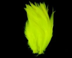 Nature's Spirit Strung Saddle Hackle - Funky Fly Tying -Fly Fishing Supplies Store Natures Spirit Strung Saddle Hackle Fluo Yellow 1