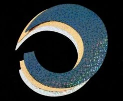 Pacchiarini's Jumbo Wiggle Tails - Funky Fly Tying -Fly Fishing Supplies Store Pacchiarinis Jumbo Wiggle Tails Wide Black Gold Silver