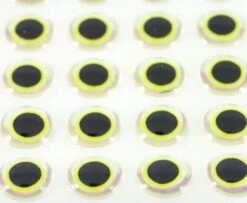 Funky Shimmer Eyes Chartreuse - Funky Fly Tying -Fly Fishing Supplies Store Shimmer Eyes Chartreuse 1