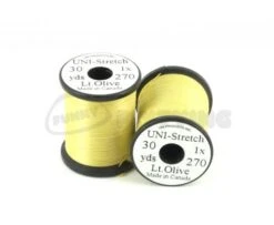 Uni Stretch Floss - Funky Fly Tying -Fly Fishing Supplies Store Uni Stretch Floss Light Olive 1