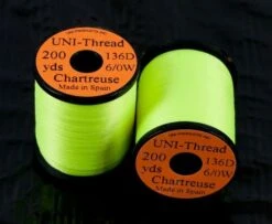 Uni Thread 6/0 200 Yards - Funky Fly Tying -Fly Fishing Supplies Store Uni Thread 6 0 200 yards Chartreuse 1