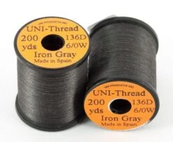 Uni Thread 6/0 200 Yards - Funky Fly Tying -Fly Fishing Supplies Store Uni Thread 6 0 200 yards Iron Grey