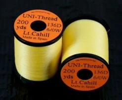 Uni Thread 6/0 200 Yards - Funky Fly Tying -Fly Fishing Supplies Store Uni Thread 6 0 200 yards Light Cahill