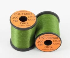 Uni Thread 6/0 200 Yards - Funky Fly Tying -Fly Fishing Supplies Store Uni Thread 6 0 200 yards Olive